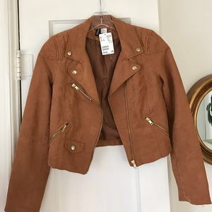 Cropped suede H&M blazer